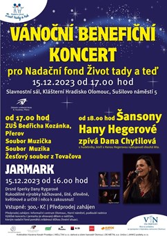 Vánoční benefiční koncert pro Nadační fond Život tady a teď