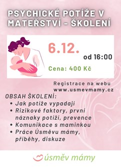 Psychické potíže v mateřství - školení