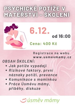 Psychické potíže v mateřství - školení