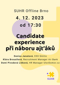 SUHR Offline: Candidate experience při náboru ajťáků