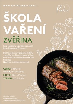 Škola vaření s Romanem Paulusem - Zvěřinové hody