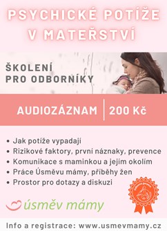 Psychické potíže v mateřství - školení - audiozáznam