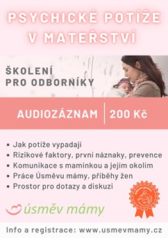 Psychické potíže v mateřství - školení - audiozáznam