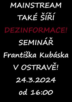 SEMINÁŘ: Dezinformace v mainstreamu v Ostravě