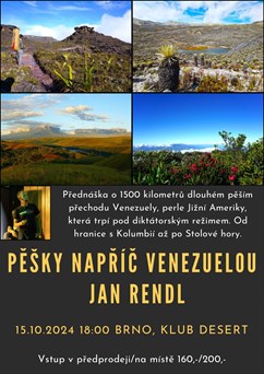 Pěšky napříč Venezuelou - Jan Rendl (Brno)