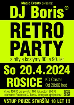 DJ Boris RETRO PARTY 18+ - Rosice
