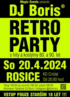 DJ Boris RETRO PARTY 18+ - Rosice