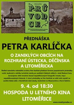 Zaniklé obce - přednáška Petra Karlíčka