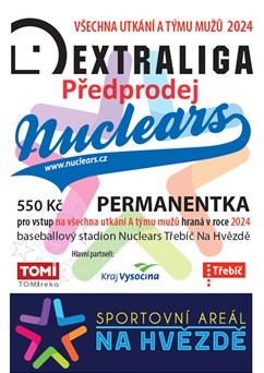 Třebíč Nuclears Baseball - sezónní permanentka 2024