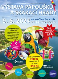 Výstava papoušků a skákací hrady