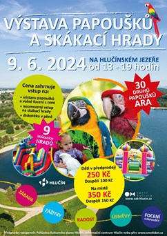 Výstava papoušků a skákací hrady