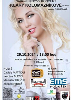 Narozeninový koncert Kláry Kolomazníkové (ex Holki)
