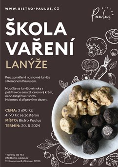 Škola vaření s Romanem Paulusem - Podzimní menu s lanýži