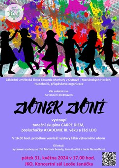 Ročníkové taneční představení Zvonek Zvoní ZUŠ E. Marhuly