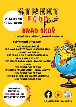 Dobré jídlo světa Street food piknik pod hradem Okoř