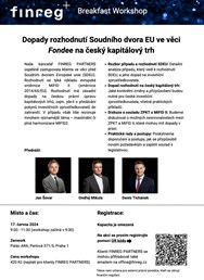 Breakfast Workshop: Dopady rozhodnutí Soudního dvora EU