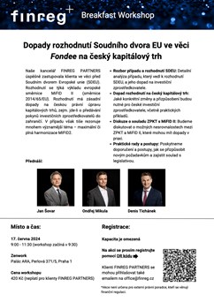 Breakfast Workshop: Dopady rozhodnutí Soudního dvora EU