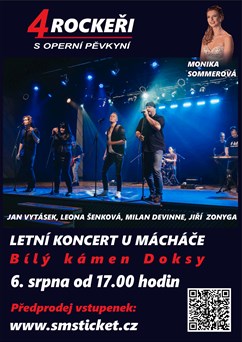 4 ROCKEŘI s operní pěvkyní - Letní koncert u Mácháče