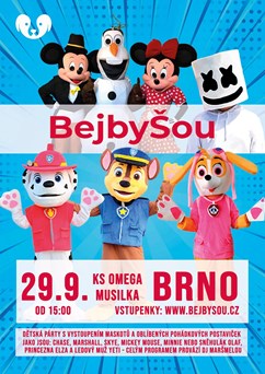 BEJBYŠOU - dětská diskopárty s vystoupením maskotů 