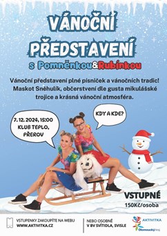 Vánoční představení s Pomněnkou a Rubínkou