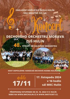 Koncert dechového orchestru Morava ZUŠ Hulín