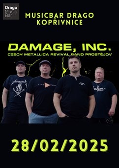 METALLICA revival - DAMAGE, INC. / MusicBar Drago Kopřivnice