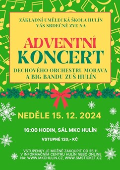 Adventní koncert DO Morava a Big Bandu ZUŠ Hulín