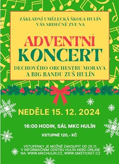 Adventní koncert DO Morava a Big Bandu ZUŠ Hulín