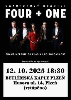 Světová hudba pro 4 saxofony a zpěv