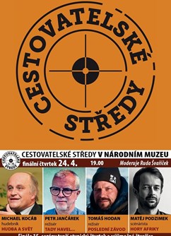 Cestovatelské středy v NM: Podzimek, Hodan, Jančárek, Kocáb