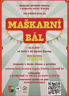 Maškarní bál skautské středisko Havran Klecany