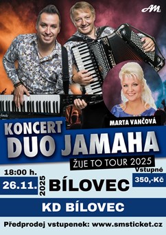 Koncert DUO JAMAHA Bílovec - hosť Marta Vančová