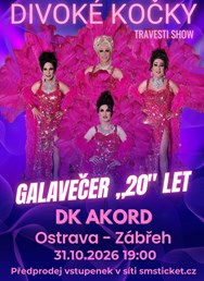 Travesti show Divoké kočky GALAVEČER ,,20" LET