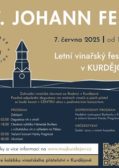 St. Johann Fest - Zahradní vinařská slavnost za Radnicí v Kurdějově