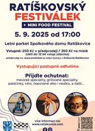 Ratíškovský festiválek + mini food festival 2025