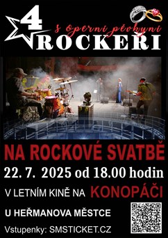 4 ROCKEŘI s operní pěvkyní  "NA ROCKOVÉ SVATBĚ"