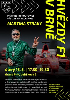 Hvězdy F1 v Brně - talkshow Martina Straky