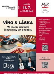 Zahradní ochutnávka vín VÍNO & LÁSKA