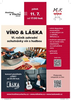 Zahradní ochutnávka vín VÍNO & LÁSKA