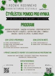 Čtyřlístek pomoci pro Hynka 2025