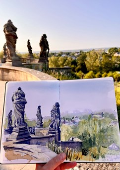 Vernisáž workshopu URBAN SKETCHING s Jitkou Nejedlou