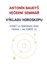 Večerní seminář výkladu horoskopu