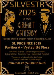 Silvestr 2025 ve stylu GREAT GATSBY