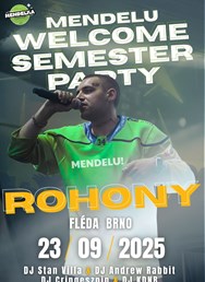 ROHONY live - Welcome Semester Party x Fléda Brno
