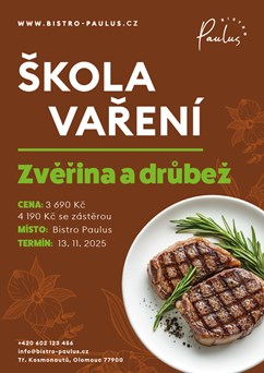 Škola vaření s Romanem Paulusem - Zvěřina a drůbež