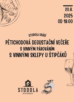 Pětichodová degustační večeře s českým vínem z jižní Moravy