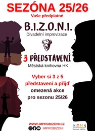 B.I.Z.O.N.I. - předplatné na 3 vstupy 2025/26