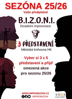 B.I.Z.O.N.I. - předplatné na 3 vstupy 2025/26
