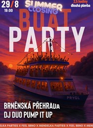 Boat party vol. 4: Summer closing party x Brněnská přehrada 