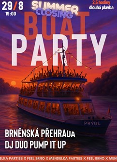 Boat party vol. 4: Summer closing party x Brněnská přehrada 